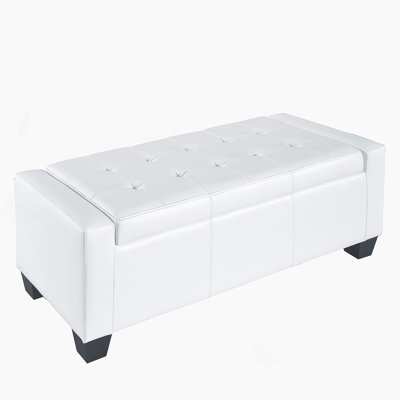 Banc rectangulaire, banc capitonné avec rangement