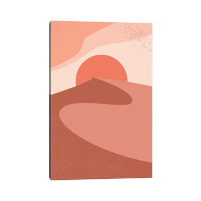 Red Sand Dune Sunset by EnShape - Wrapped Canvas Gallery-Wrapped Canvas Giclée