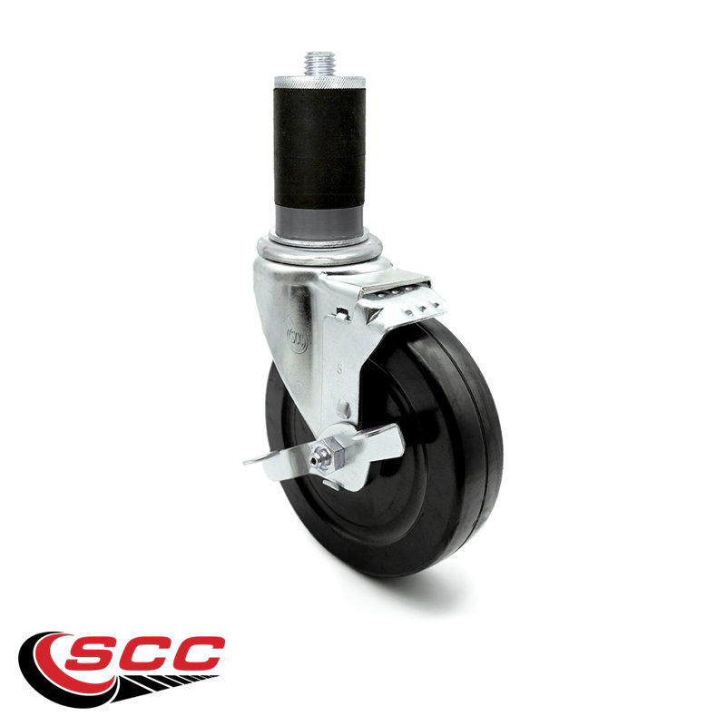 4-Piece Hard Rubber Caster Set