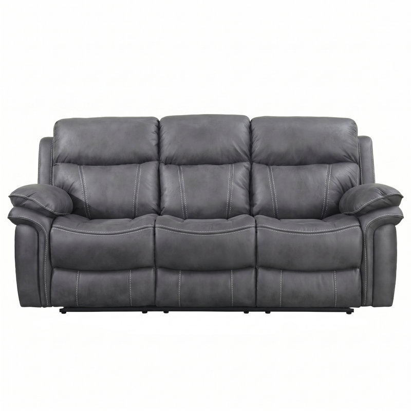 Adalynn Permian Seater Reclining Sofa, 3, Charcoal Grey