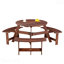 Table de pique-nique brune pour l'extérieur 6 personnes