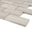 Carreau de mosaïque en marbre poli en bois beige 11,82 po x 11,82 po