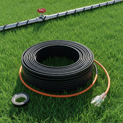 50ft (3ft–200ft) Pipe Heating Cable For Metal And Plastic Water Pipes, Self Regulating Heat Tape, 5w/ft, 120v, Freeze Protection