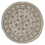High-Quality Hand-Knotted Ivory Area Rug