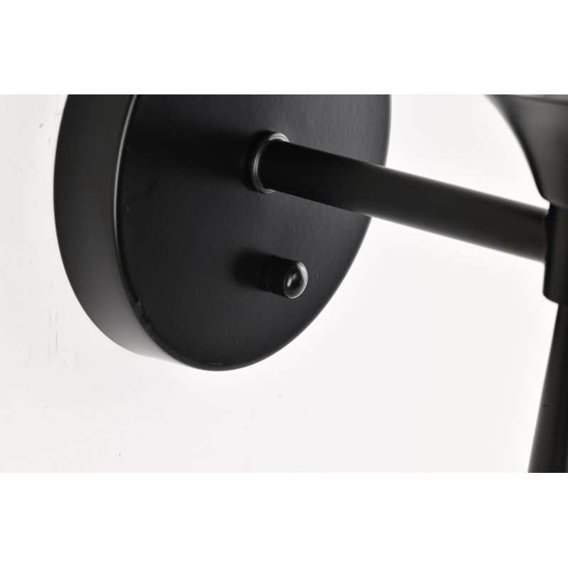 Aidan-James Armed Sconce, Matte Black