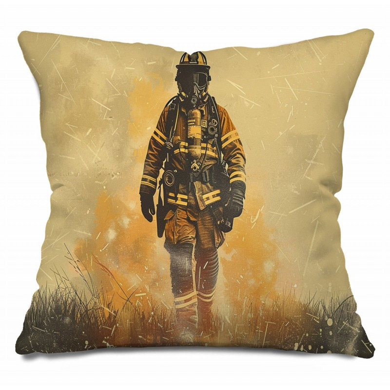 Coussin Trendy, H 14 po x l 14 po, Beige / Brun clair / Brun