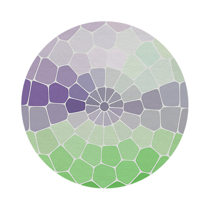 Mosaico Vegan Leather Round Pebble Placemat, Stgermain