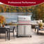 Barbecue au propane à 6 brûleurs avec brûleur infrarouge et brûleur latéral, barbecue en acier inoxydable d'extérieur SUS304 avec lumières DEL
