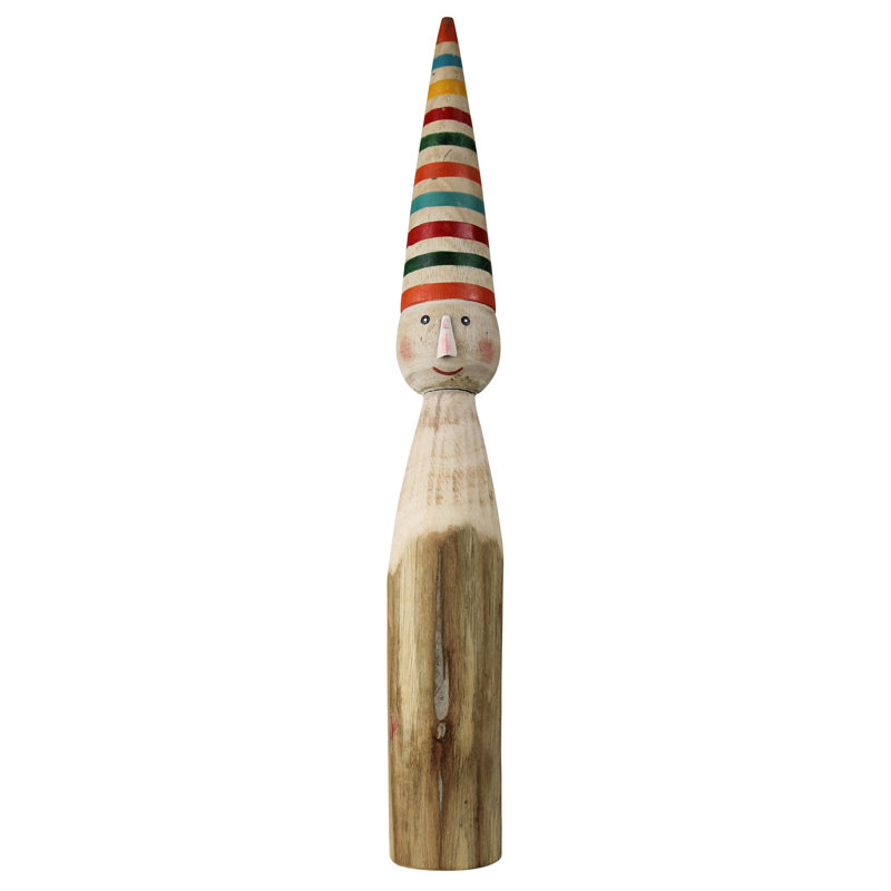 Wood Boy avec un grand chapeau, Asst