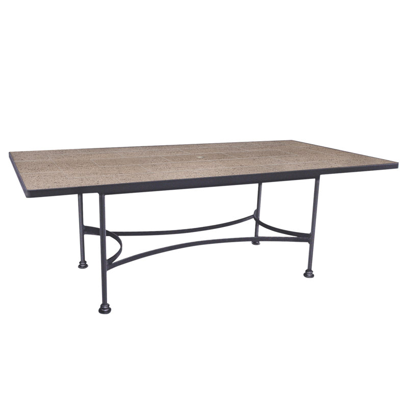 Classico Outdoor Rectangle Dining Table, Canyon Taupe, Graphite