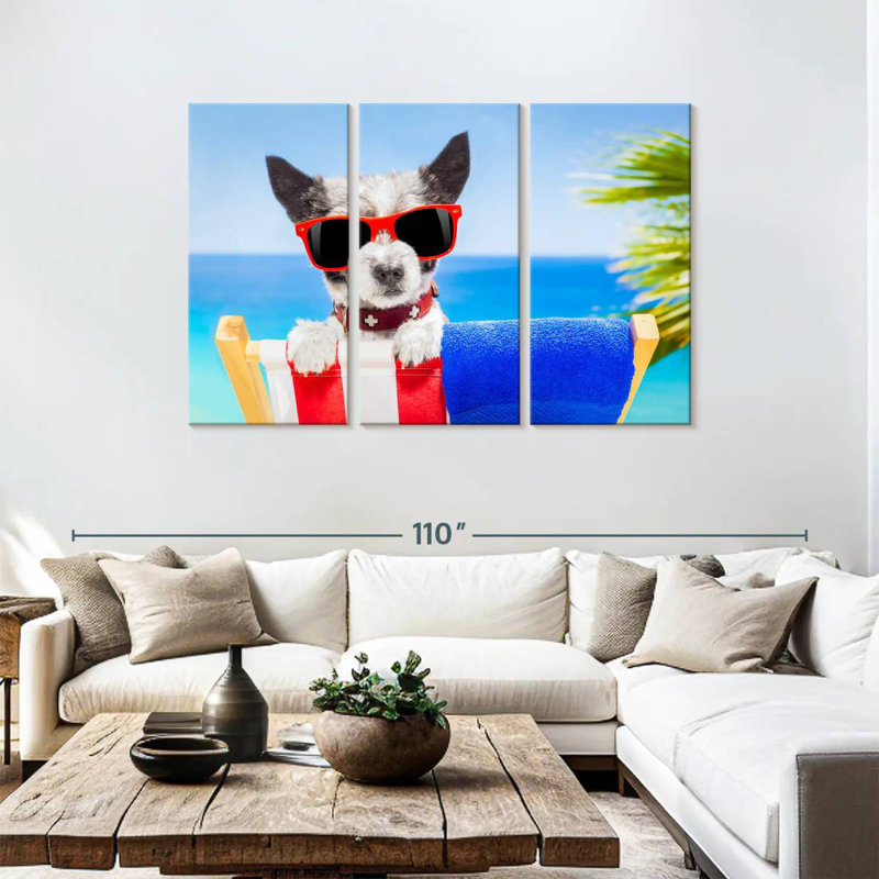 Ketti Beach Chic Dog, 48" H x 74" W