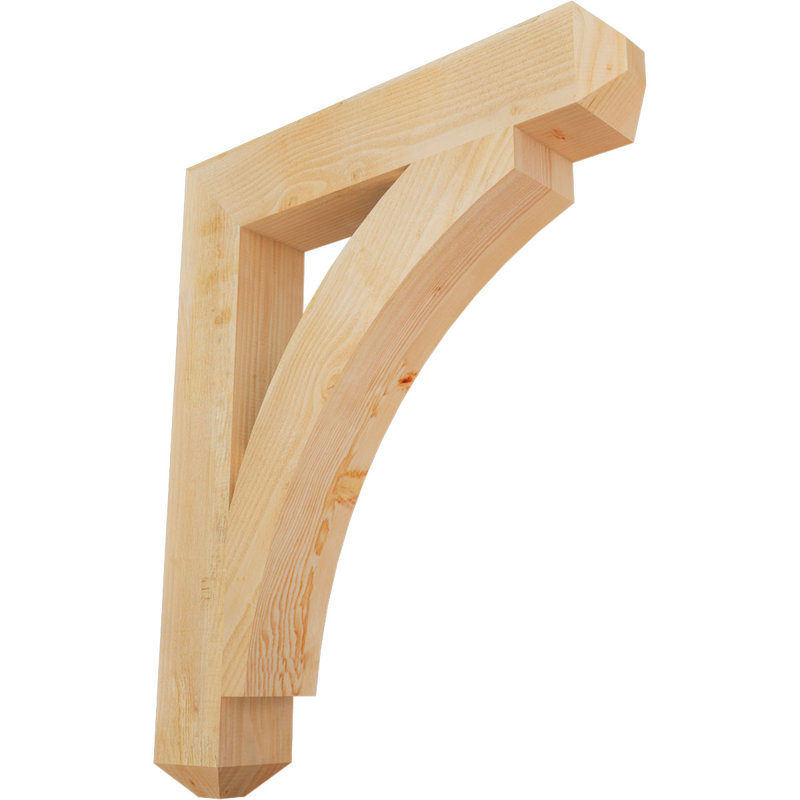 Thorton Craftsman Bracket, 42" H x 6" W x 34" D, Douglas Fir (Rough)