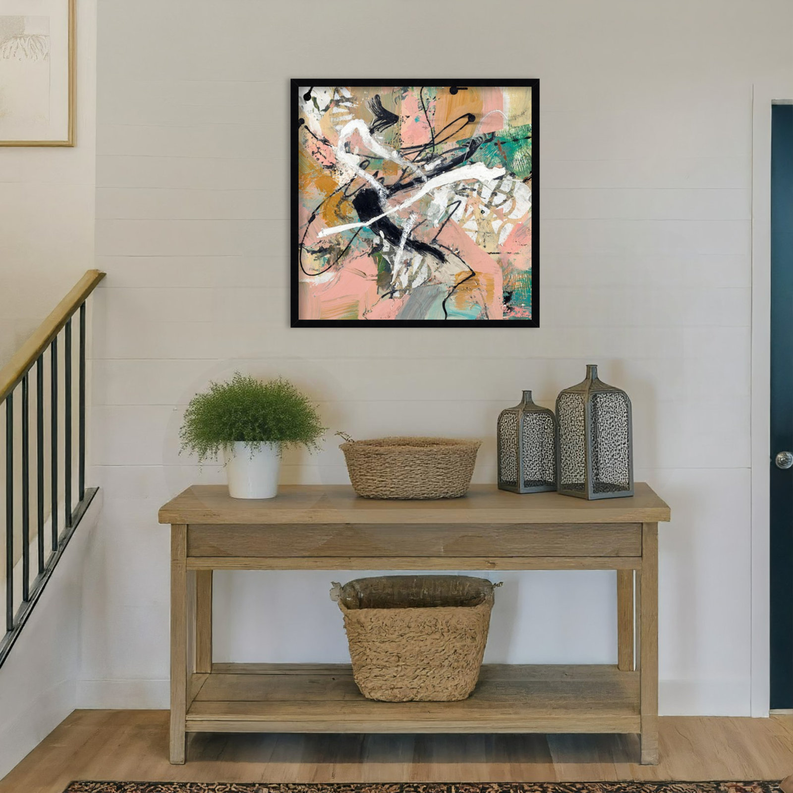Sutter "Fluid" Print by Suzanne McCourt, 25" H x 25" W, Black