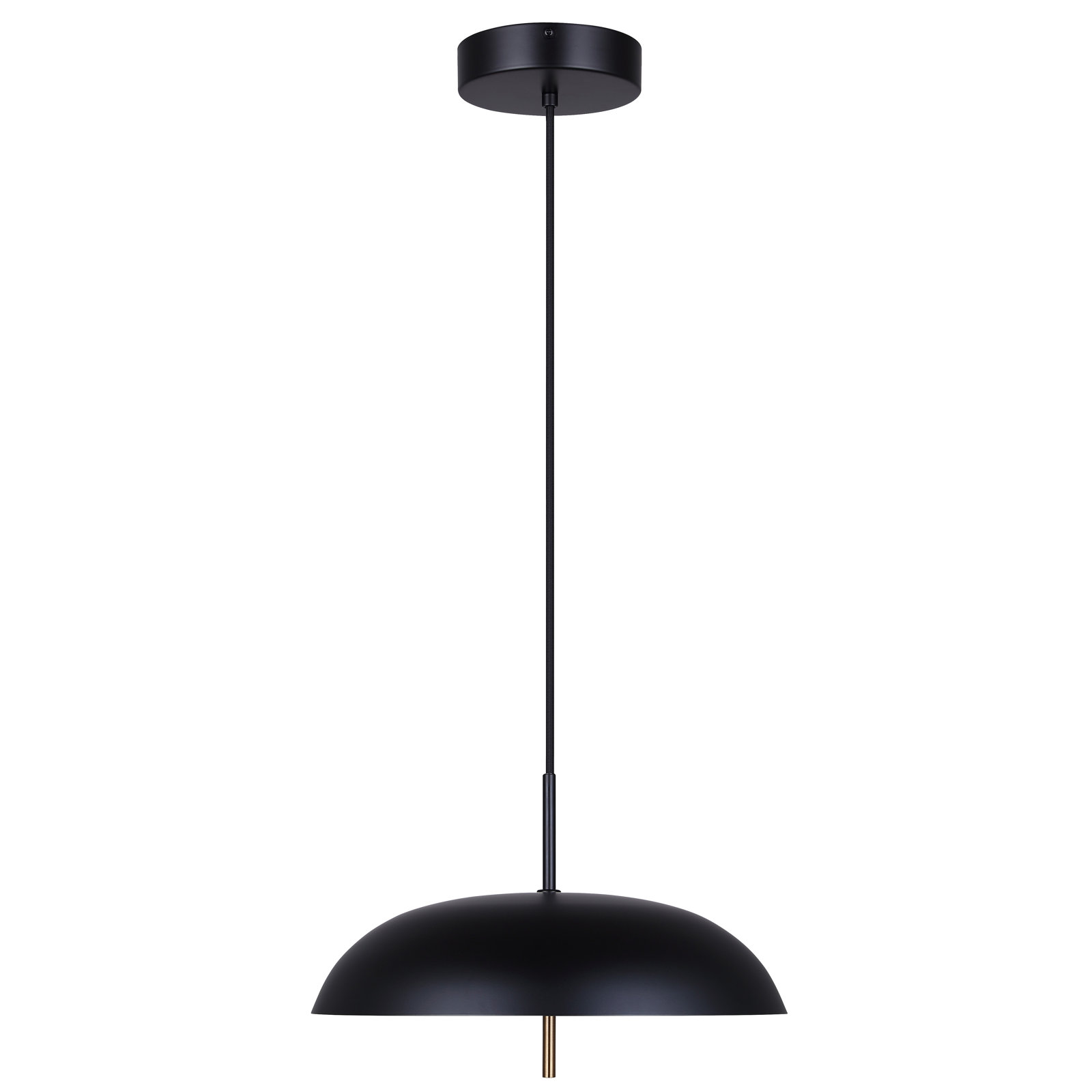 Brac Single Light Metal Dimmable LED Pendant, Matte Black