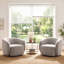 Fauteuil demi-tonneau pivotant rembourré Munehito-986386221