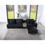 Canapé modulaire réversible en velours noir