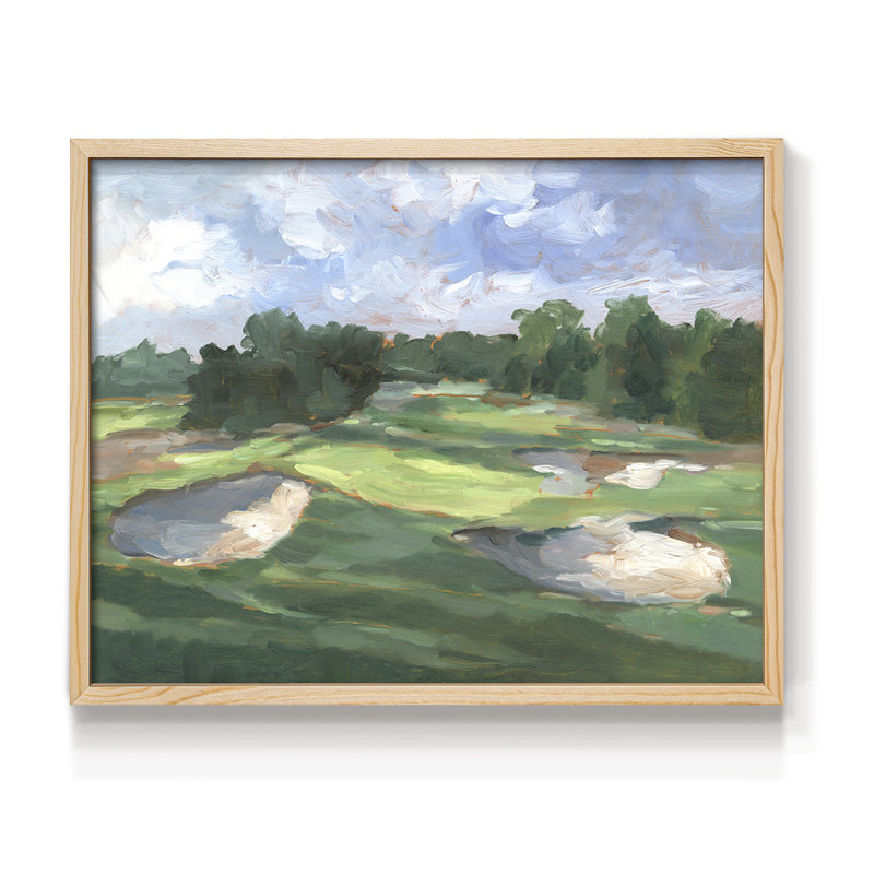 Étude de terrain de golf III - Reproduction encadrée - Restickable, H 8 po x l 10 po, Naturel