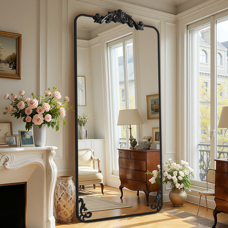 Miroir Ornately, Noir, noir, noir, noir, 65 po x 24 po