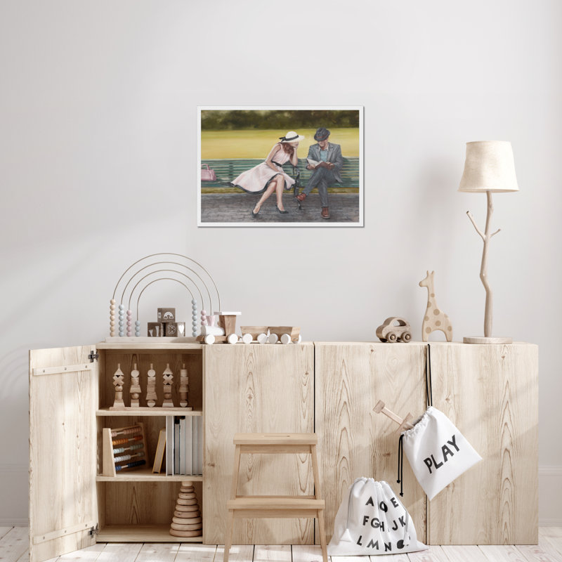 Prologue by Ethan Harper - Painting, 34cm H x 50cm W, White Framed Paper Print