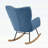 Ergonomic Tufted Glider Rocking Chair
