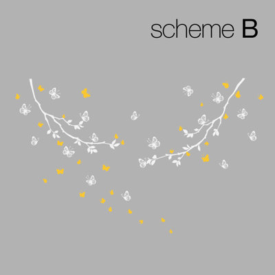 Adhésif décoratif papillons et branches