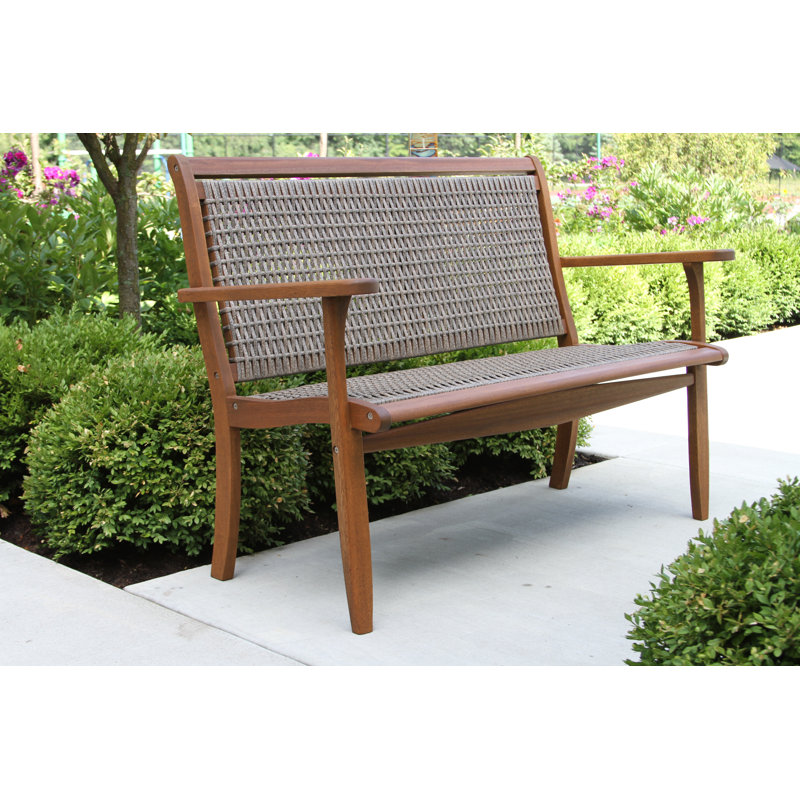 Banc de jardin en bois mortrick, Gris
