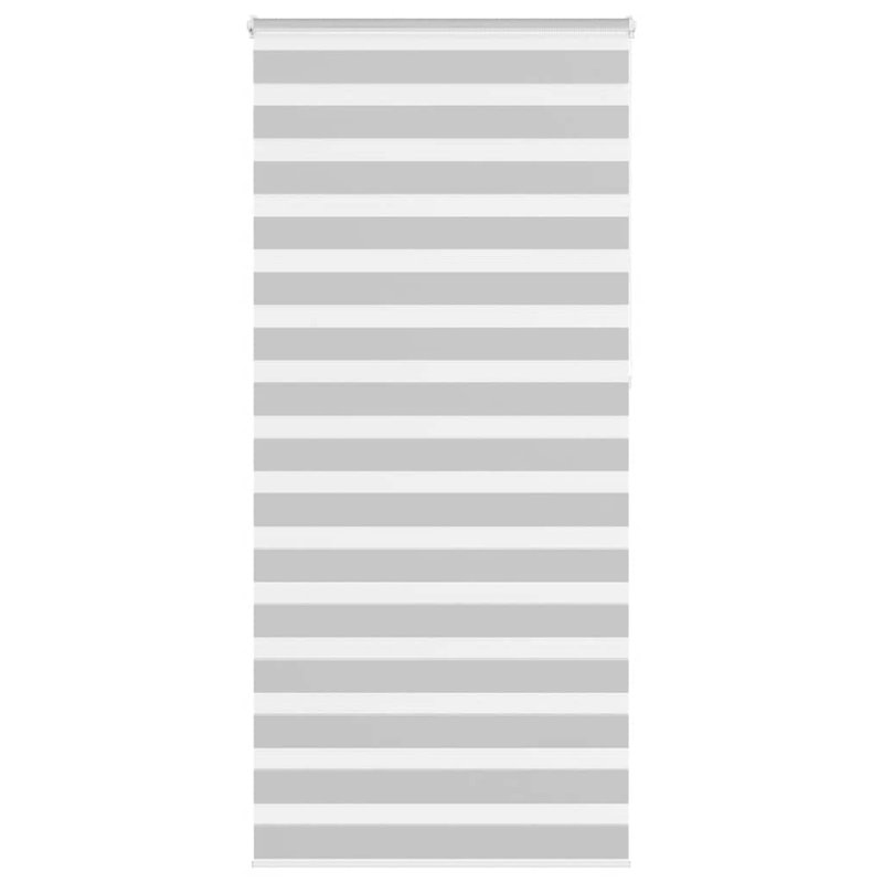 George Oliver Zebra Blind Polyester, Light Grey, 115cmW x 230cmL