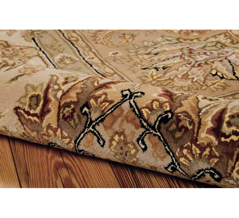Tapis brun clair en laine touffeté à la main Boothwyn 2000, Ovale 7 pi 6 po x 9 pi 6 po