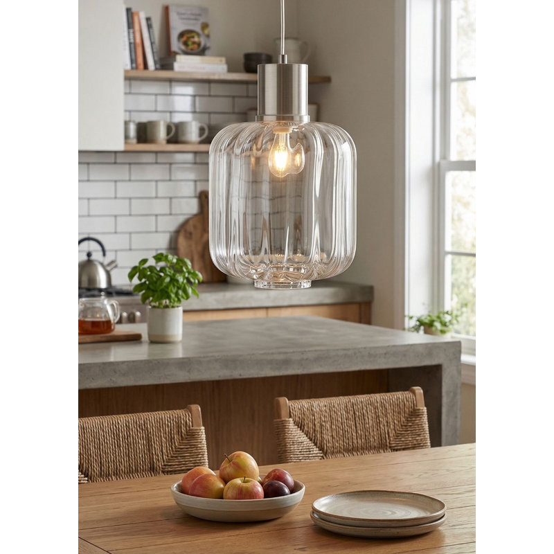 1 - Light Jar Pendant, Clear