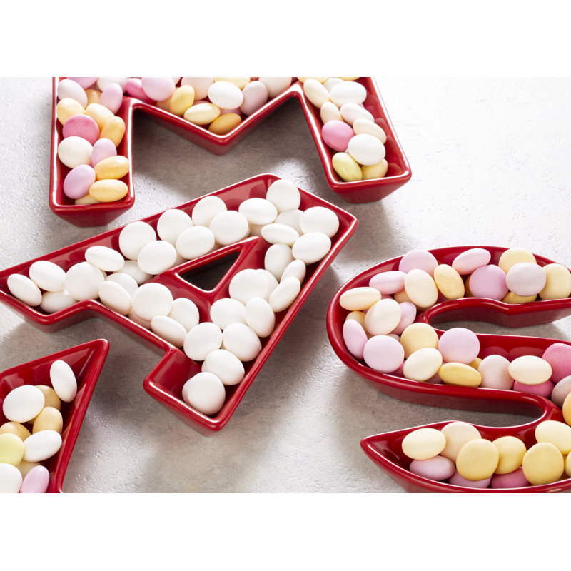 Waterside 4pc Red Christmas Letter Serving Set