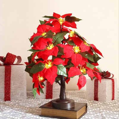 Poinsettia Tree Night Light