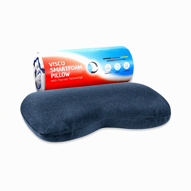 Quickdry Memory Foam MoonRest Cervical Pillow - Bamboo Charcoal Thermic Cover - Ergonomic Pillow for Shoulder & Neck Pain Relief - Back & Side Sleepers
