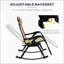 2 chaises berçantes d'extérieur 2 pièces