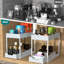 Ensemble de 2 sous-éviers, 2 rangements coulissants pour la salle de bain et la cuisine, grands paniers en ABS blanc, facile à installer et à nettoyer