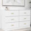 Commode 6 chambres à coucher blanche moderne - et spacieuse pour la commode de rangement de vêtements, utilisation polyvalente