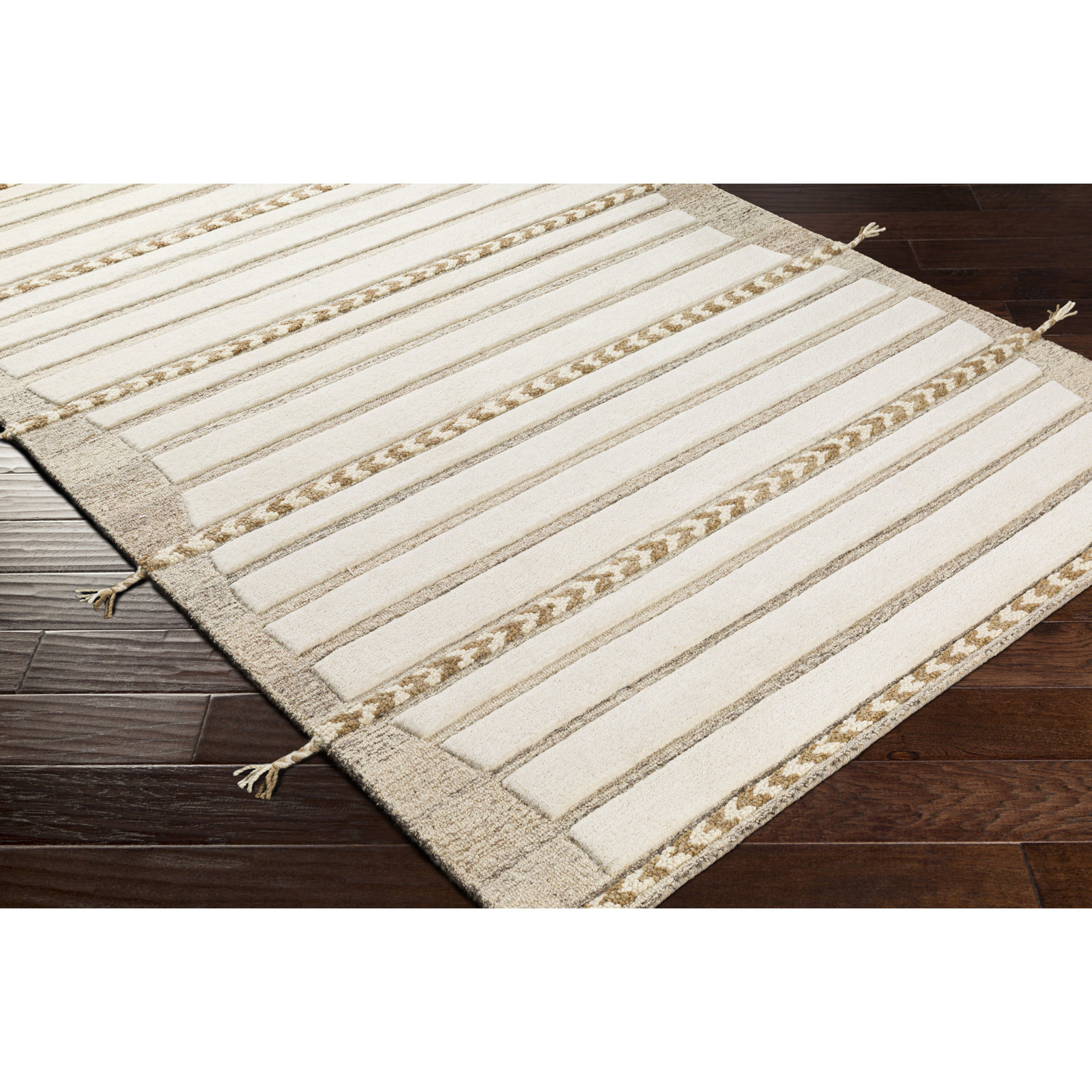 Lumia Hand-Woven Striped Rug, Rectangle 2' x 3'