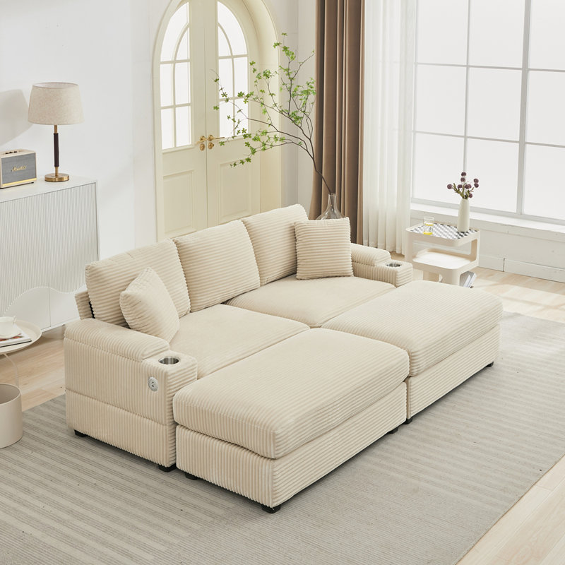 Canapé modulaire convertible modulaire, Beige