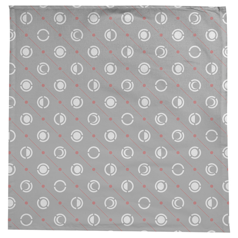 Nappe des phases de lune classiques, Gris / rouge / blanc