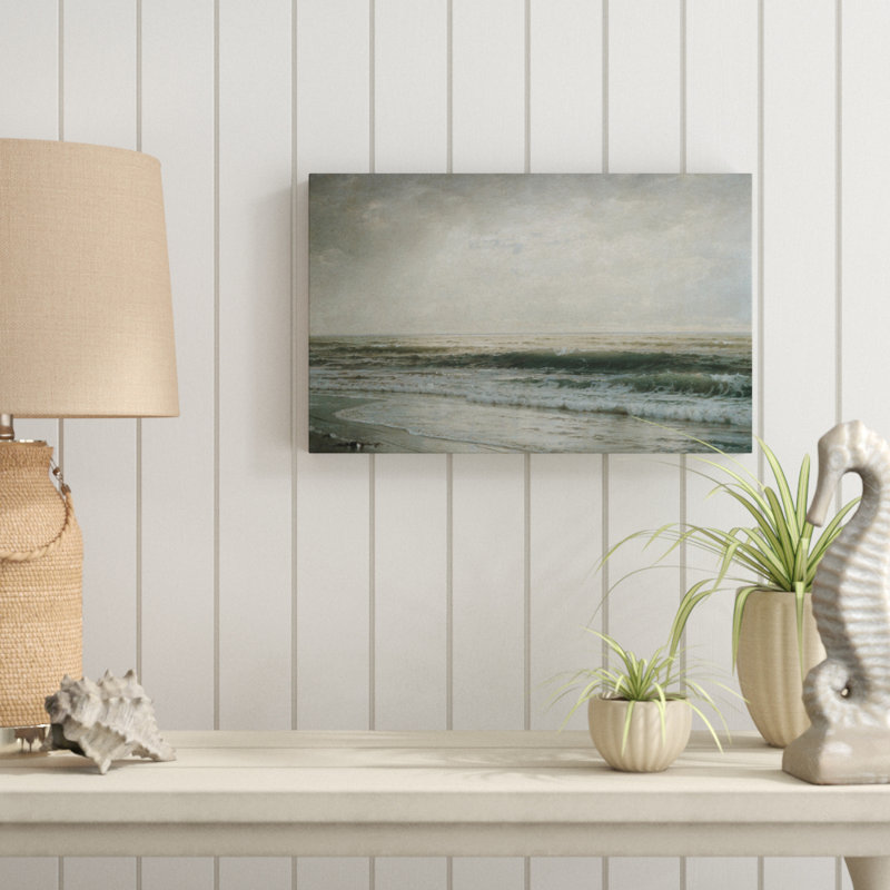«New Jersey Beach» par William Trost Richards - reproduction d'art sur toile, H 16 po x l 24 po x P 2 po