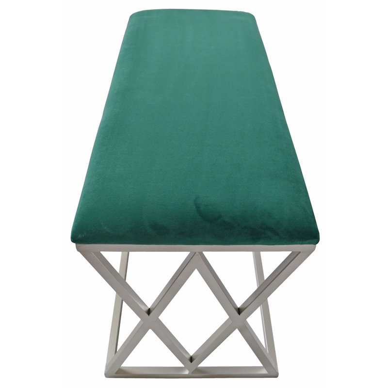 Bennay Polyester Upholstered Bench, Green