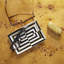 Plateau rectangulaire en porcelaine Op Art