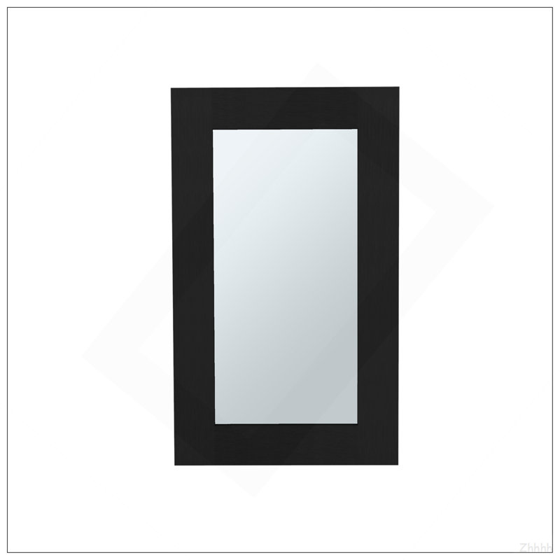Juno 25.7" H X 15.7" W Narrow  Mirror Medicine Cabinet, One Door With Three Interior Shelves For Bathroom, Kitchen Black