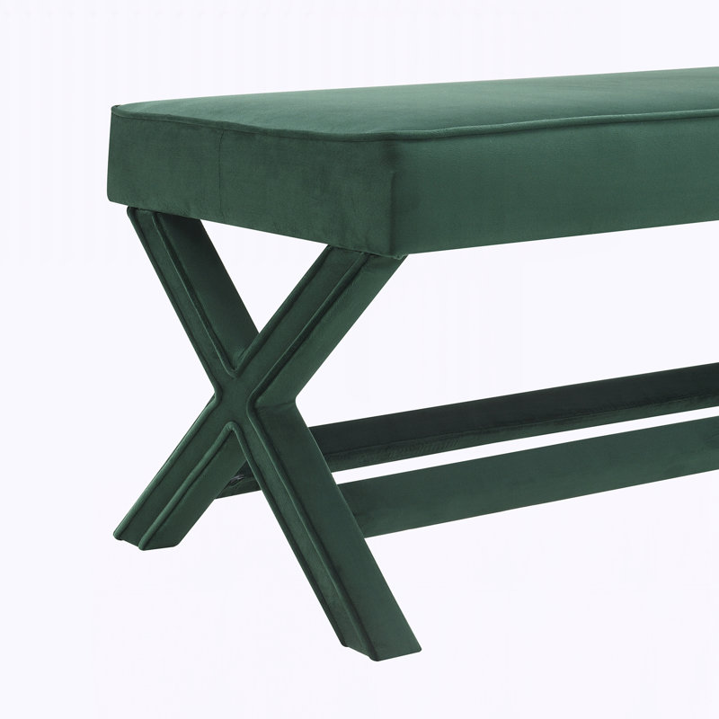 Tabouret avec pieds en X élégants, Vert