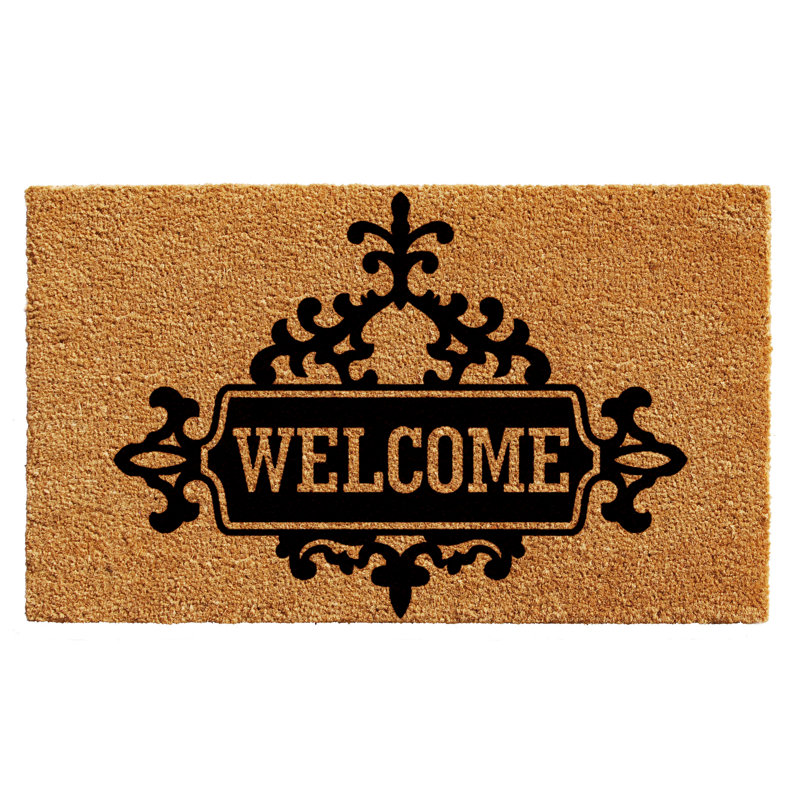 Tapis d'entrée antidérapant Welcome 29 po x 17 po Welcome
