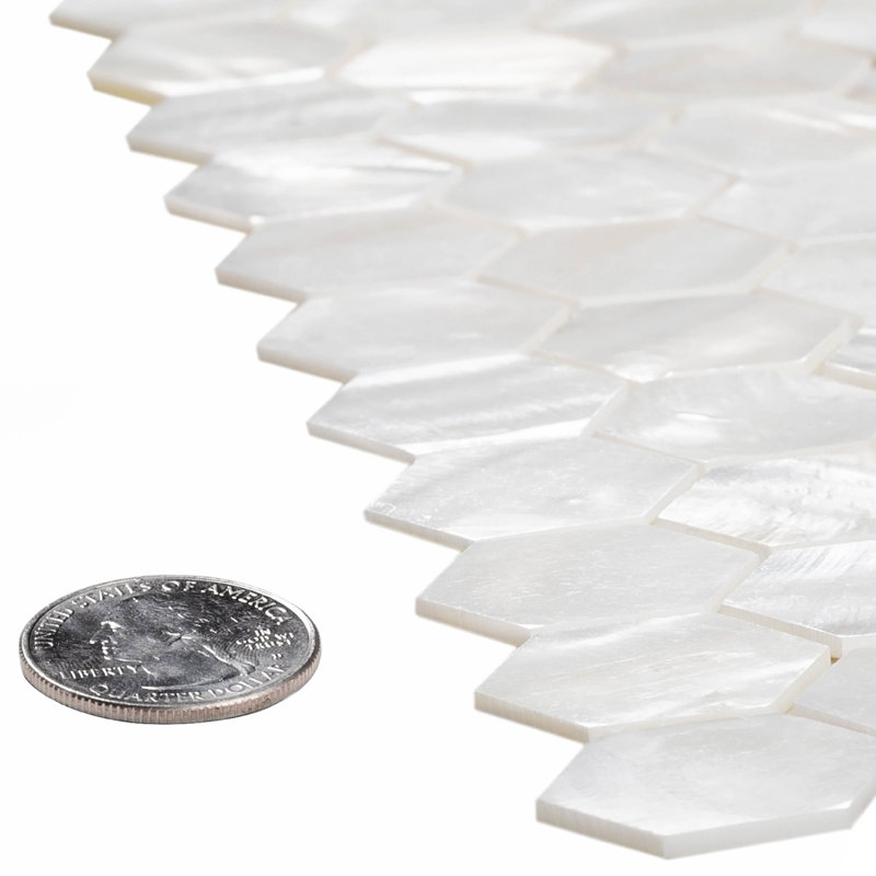 11.6" x 11.6" Seashell Honeycomb Mosaic Wall & Floor Tile