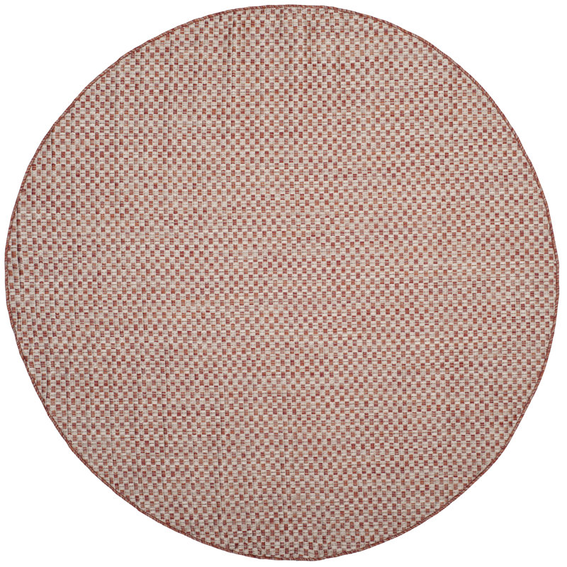 Tapis intérieur / extérieur gris Arneshia, Rond 5 pi 3 po