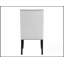 Ensemble de salle à manger 7 pièces avec table contemporaine en faux marbre blanc et chaises rembourrées gris tourterelle confortables, pour les intérieurs modernes-96631397