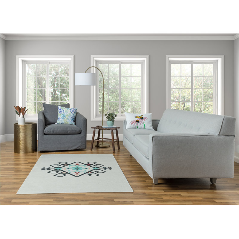 Tapis en chenille Southwest Medallion Spring, Rectangle 4 pi x 6 pi