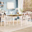 Table de salle à manger extensible pour les petites cuisines, de style traditionnel américain, rectangulaire avec feuilles amovibles, couleur naturelle + blanche, table rustique de 78 po de profondeur, 18 feuilles, bord de mer 2 couleurs-1595300407