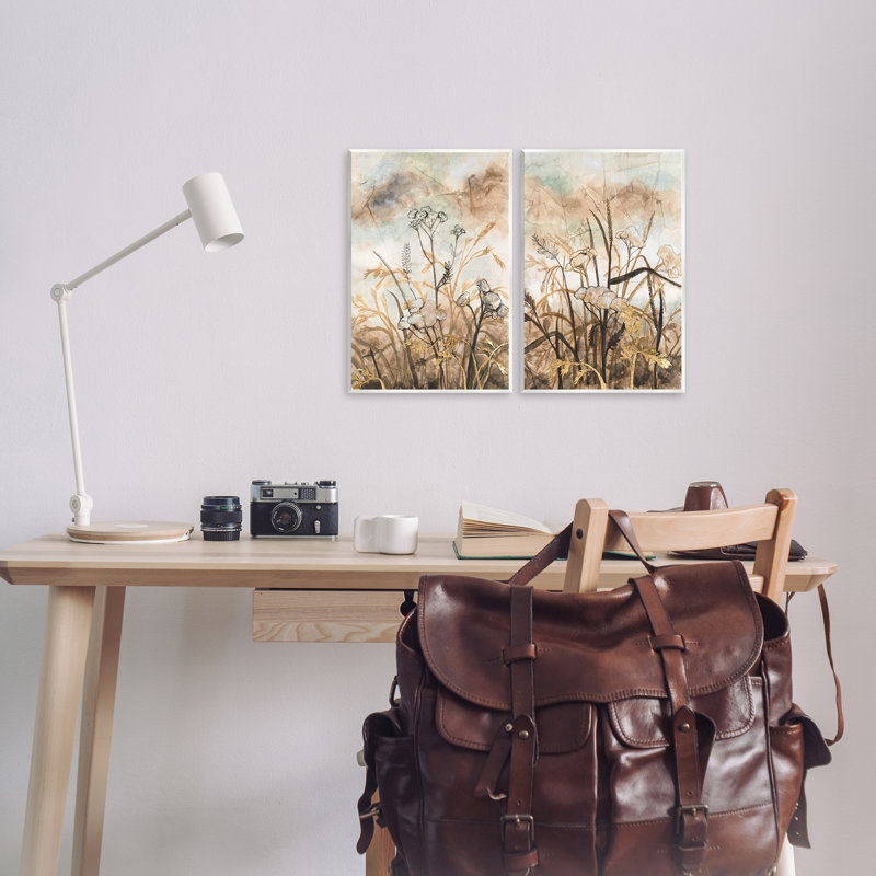 "Abstract Nature Outline", ensemble de 2 plaques murales par Vanna Lam, H 15 po x l 20 po